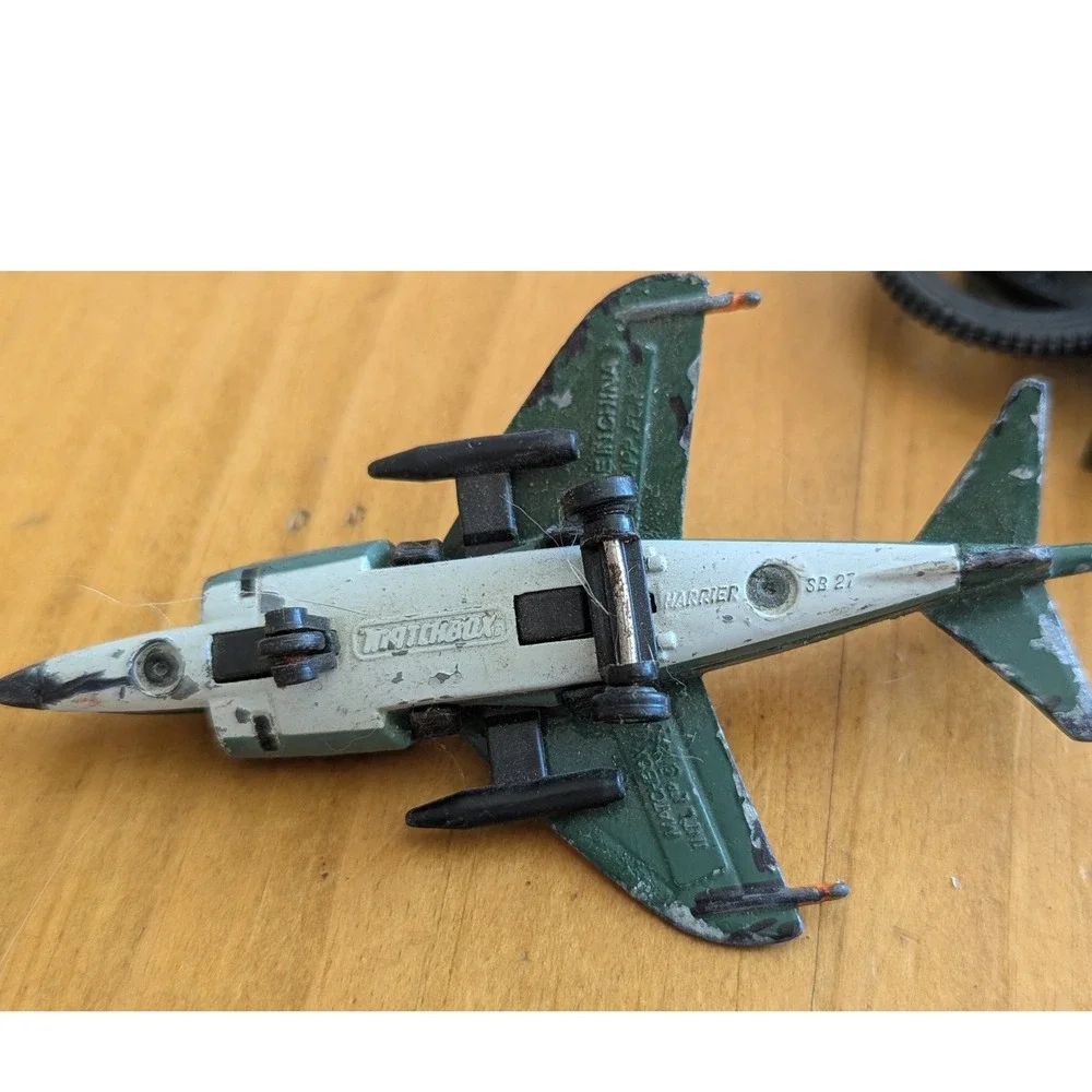 Matchbox Sky Busters Harrier SB 27 US Marines Diecast Military Jet Green Camo